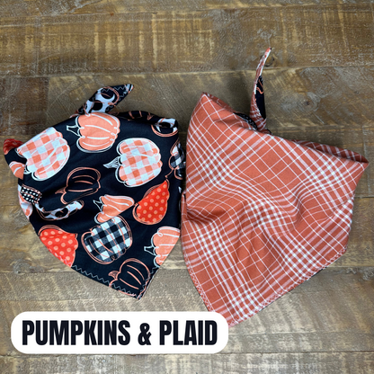 PET BANDANA - PUMPKINS & PLAID FINAL SALE